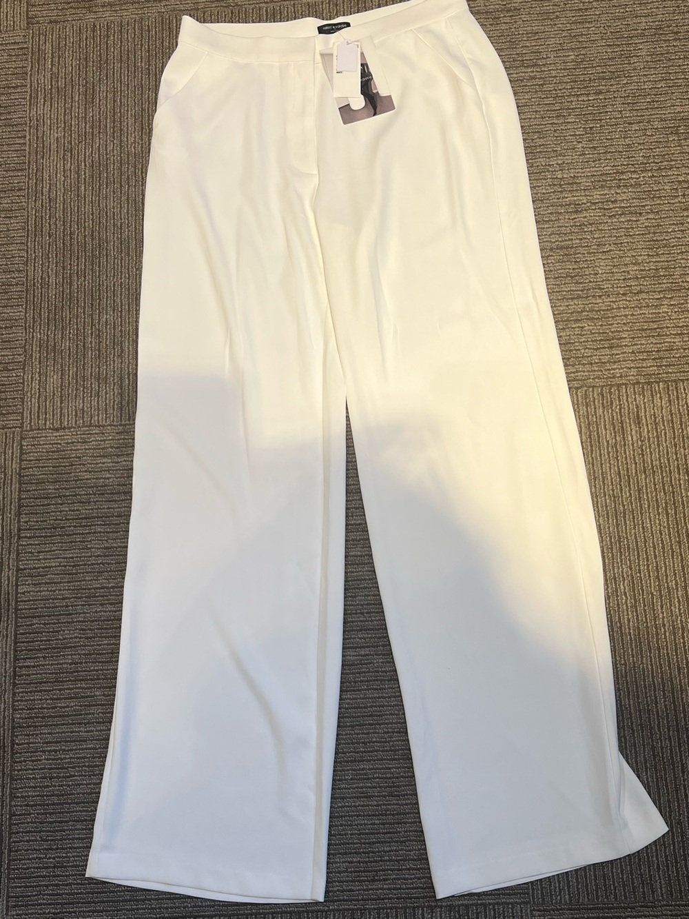 naked wardrobe White Wide-Leg Trousers